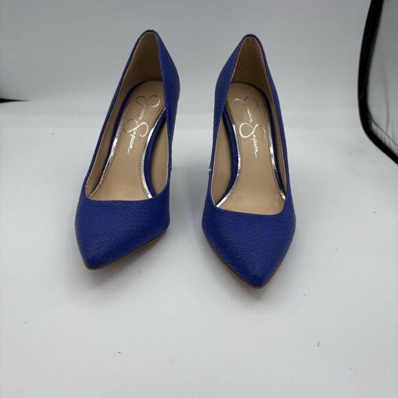 Jessica Simpson‎ Heels Womens Size 6 Levin Blue Snake Print Pumps - Picture 4 of 10
